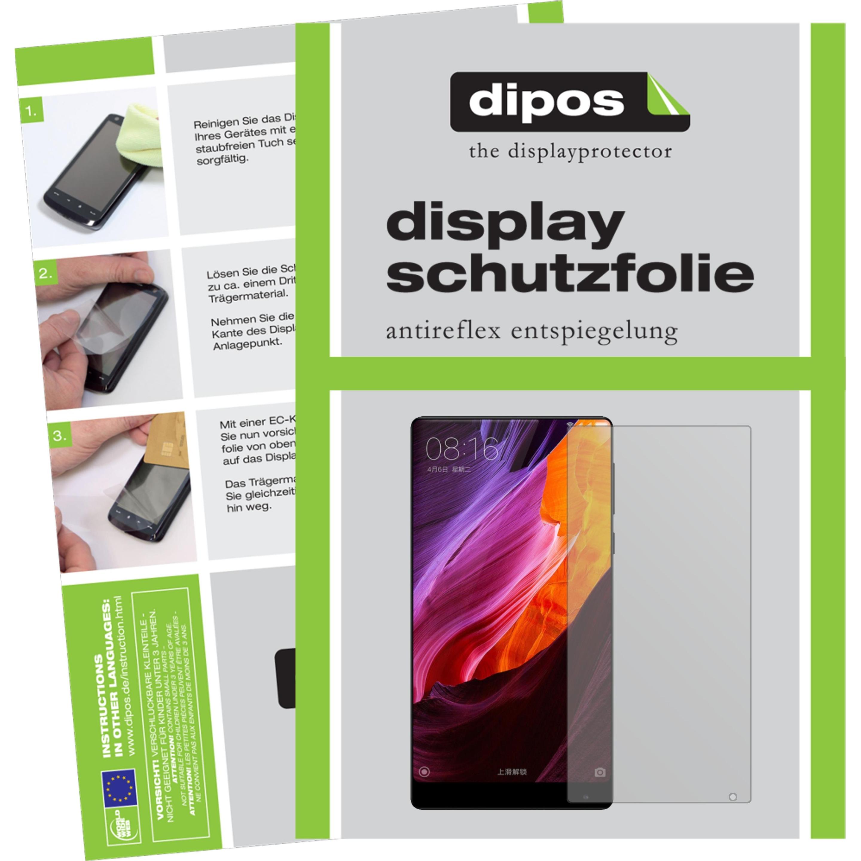 Dipos Displayschutzfolie Antireflex (2 Stück, Xiaomi Mi Mix 2), Smartphone Schutzfolie, Transparent