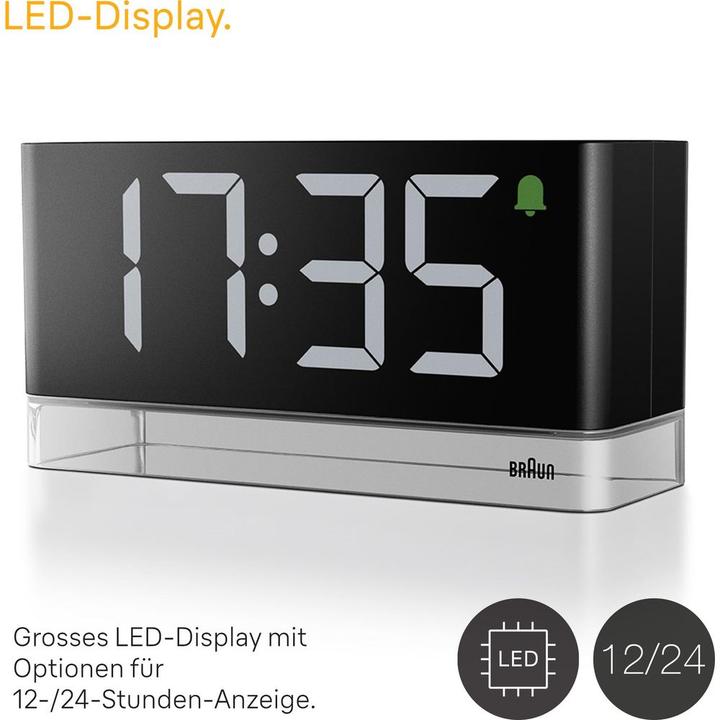 Actual product image Braun LED digital alarm clock