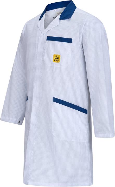 Actual product image Top Swede ESD work coat "Pro-Line, white/blue size M (M)