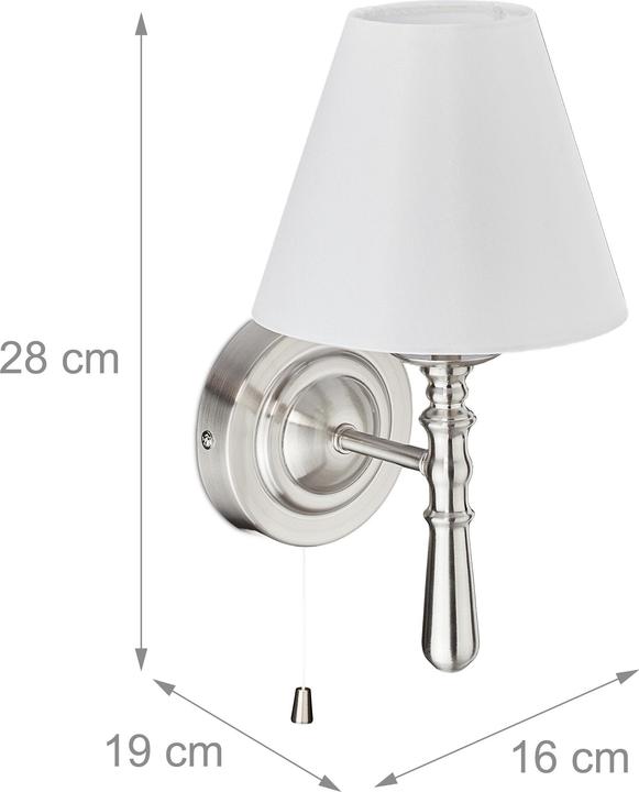 Produktbild Relaxdays Wandlampe mit Schirm 2er Set (E14)
