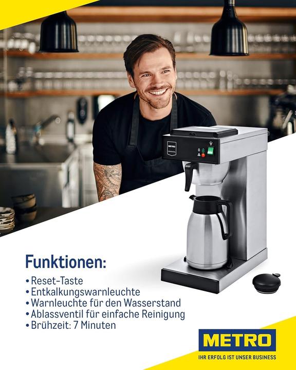 Produktbild Mailmedia Filterkaffeemaschine mit Isolierkanne (2.3L)