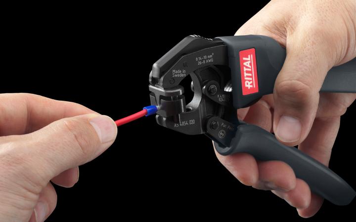 Actual product image Rittal AS 4054.030 4054030 Crimping pliers wire end ferrules 0.14 to 10mm² (180 mm)