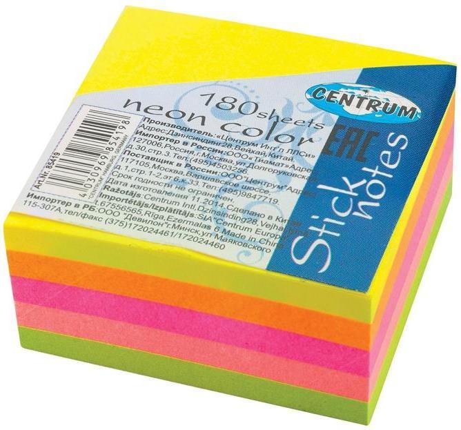 Produktbild Centrum HAFTNOTIZEN 38X38 MM 180SH. (5 NEON COL. (38 x 38 mm)