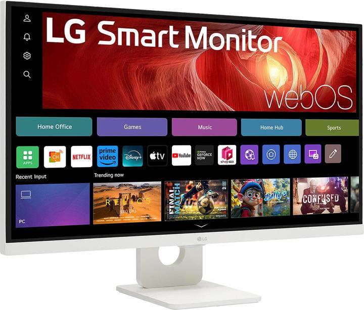Produktbild LG SMART MONITOR 27 IPS BLANC 3840X2160 16:9 IPS 5MS 350CD/M 60HZ HDMI USB-C S (3840 x 2160 Pixel, 27")