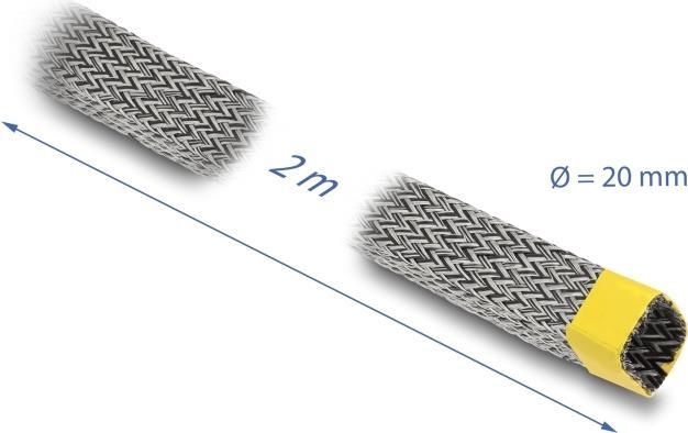 Image du produit Delock Gaine tressée pour blindage EMI extensible 2 m x 20 mm (Gaines pour câbles, 200 cm)