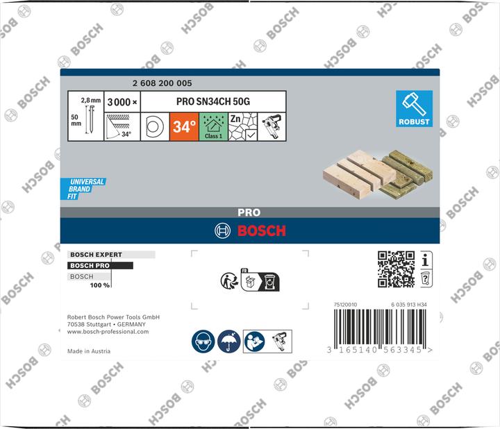 Produktbild Bosch Professional Zubehör D-Kopf Streifennagel SN34DK 65G, 2,8 mm, 65 mm, verzinkt, glatt