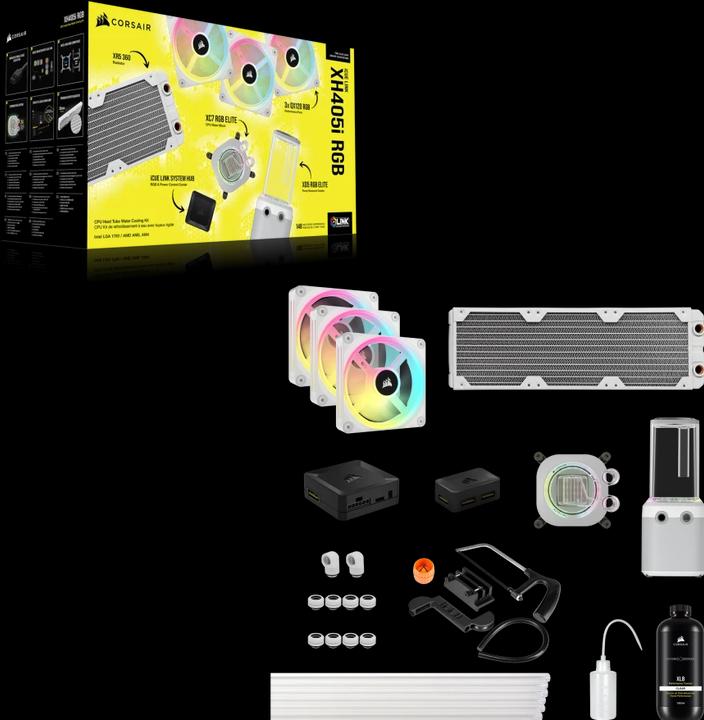 Produktbild Corsair Hydro X iCUE XH405i RGB Kit white
