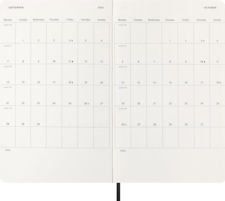 Image du produit Moleskine Agenda commercial Weekly (13 x 21 cm, Anglais)