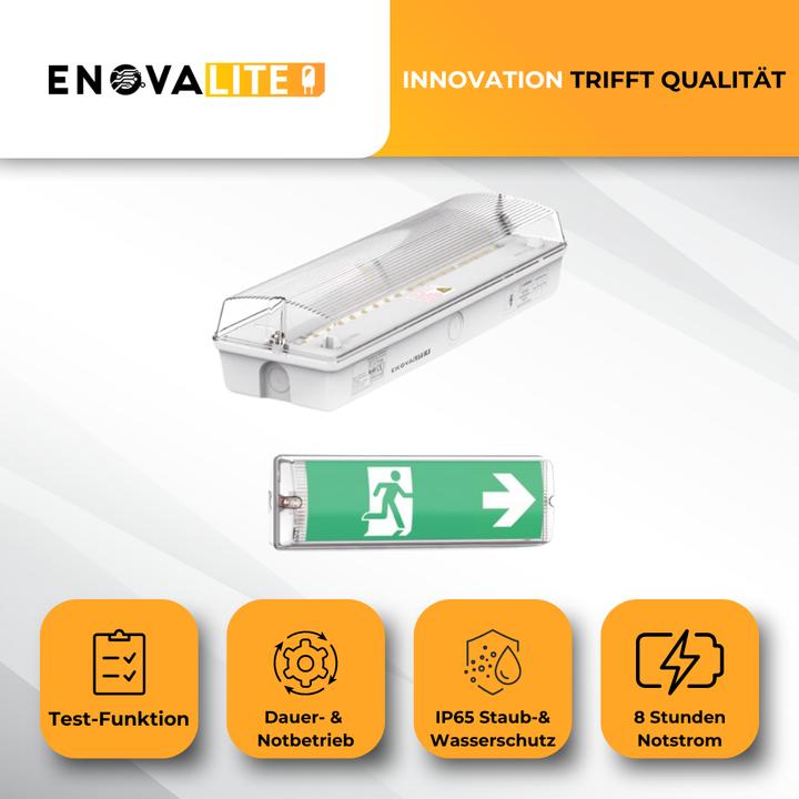 Actual product image Enovalite LED escape route light, 8 h emergency light