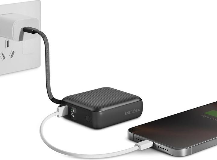 Produktbild Energea PowerBank Integra Mini 35 10000mAh cableUSB-C PD35W grey (10000 mAh, 35 W, 35 Wh)