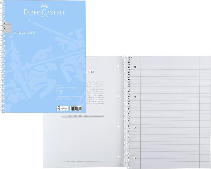 Actual product image Faber-Castell Quaderno con spirale A4 a righe (21 x 29.7 cm, Lined, Soft cover)