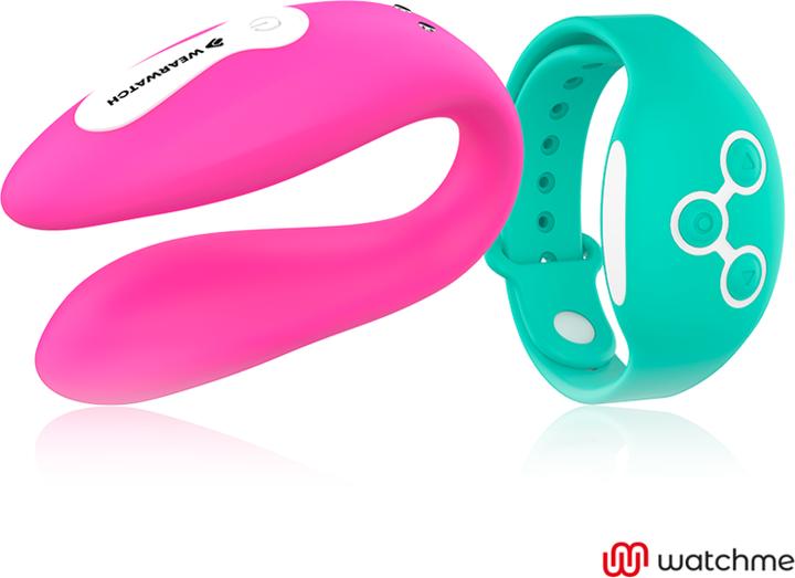 Actual product image Wearwatch Dual Pleasure Wireless Technology Watchme Fuchsia / Aquamarine