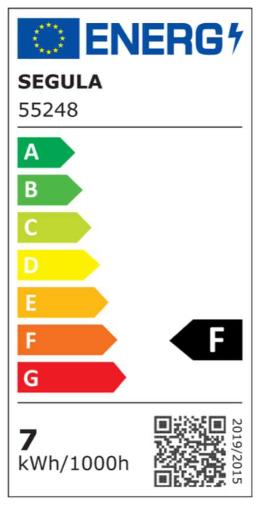 Energy Label Segula 55248 LED bulb E27 F (E27, 650 lm, 1x)
