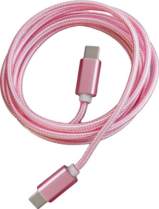 Image du produit Peter Jäckel FASHION 3m USB Data Cable Rose pour Apple Lightning avec fonction de synchronisation et de charge (3 m, USB 3.2 Gen 1)