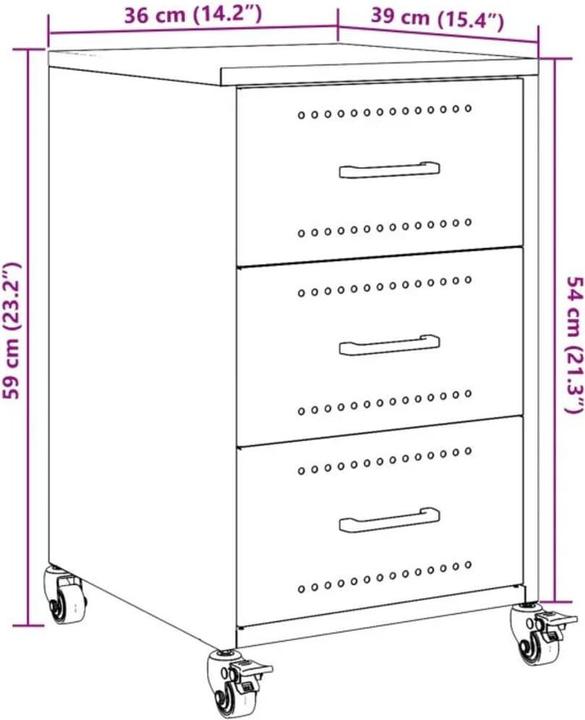 Immagine prodotto vidaXL Nachttisch (36 x 39 x 59 cm)