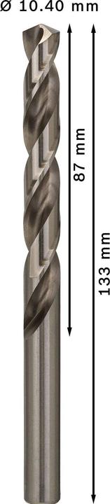 Immagine prodotto Bosch Professional Zubehör Trapano PRO Metal HSS-G, 10,4 x 87 x 133 mm (10,4 mm)