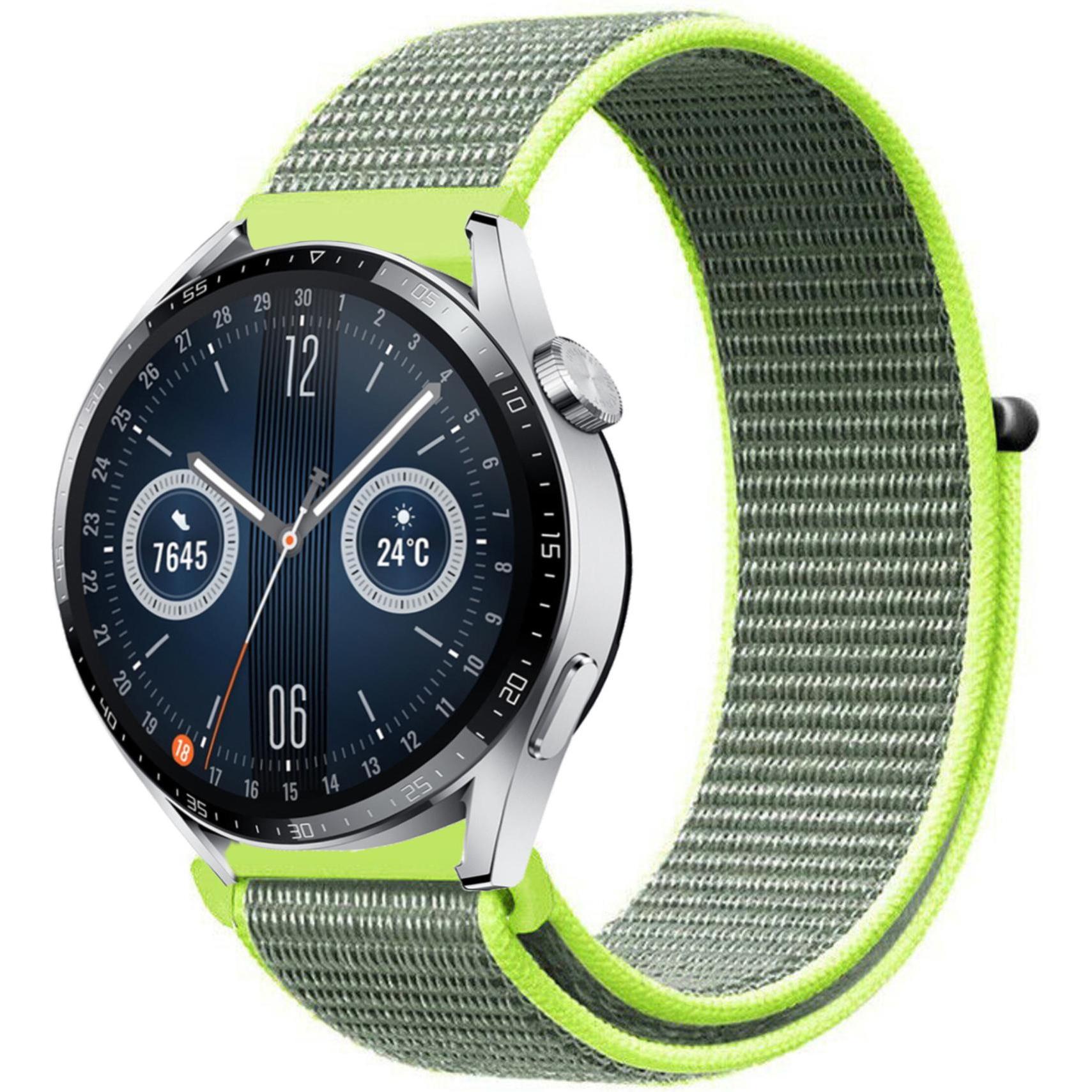 Strap-it Nylonarmband (22 mm, Nylon), Uhrenarmband, Grün