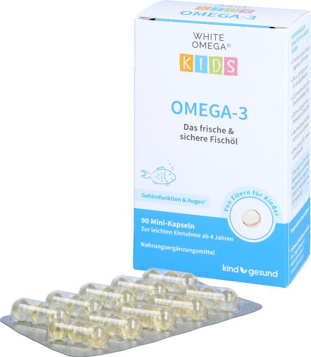 Actual product image White Omega Kids Fish Oil Capsules Caps (90 pcs., Capsules)