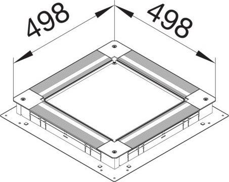 Immagine prodotto Hager TEH UDS3070120 Box sottopavimento in lamiera d'acciaio misura 3 70-120