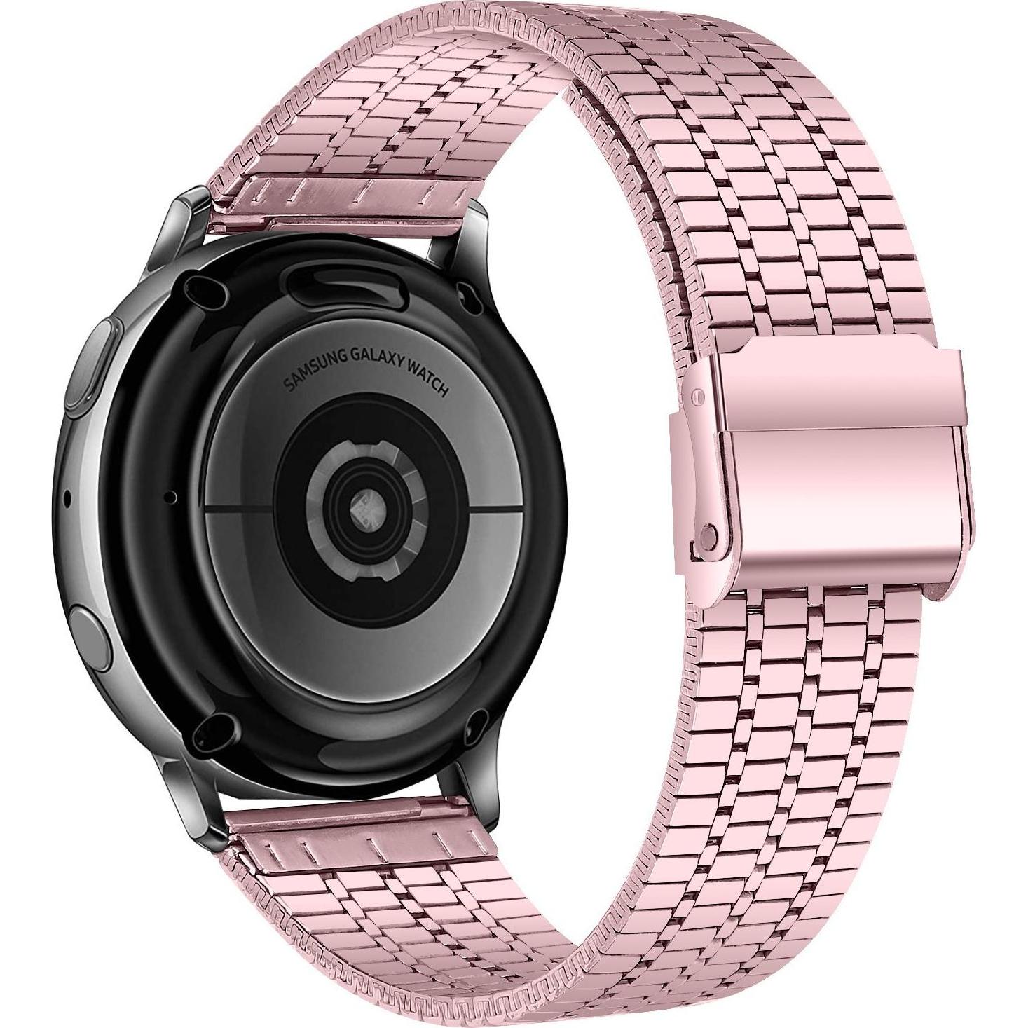 Thumbnail - Strap-it Stahlarmband (20 mm, Edelstahl, Amazfit GTS 3), Uhrenarmband, Rosa