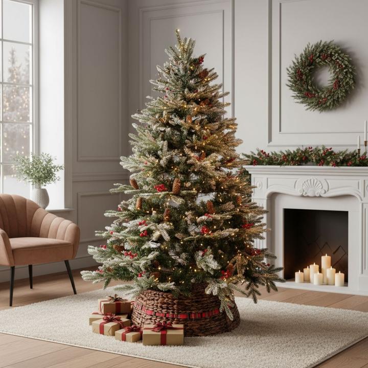 Produktbild Hermex Weihnachtsbaumkorb Tannenbaum-Kragen Christbaum-Rock Flechtkorb