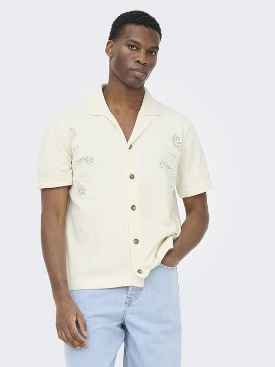 Immagine prodotto Only & Sons Kurzarmhemd mit gesticktem Muster (XL)