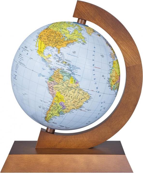 Donau Politisch-physischer Globus, beleuchtet, Holz (25 cm)