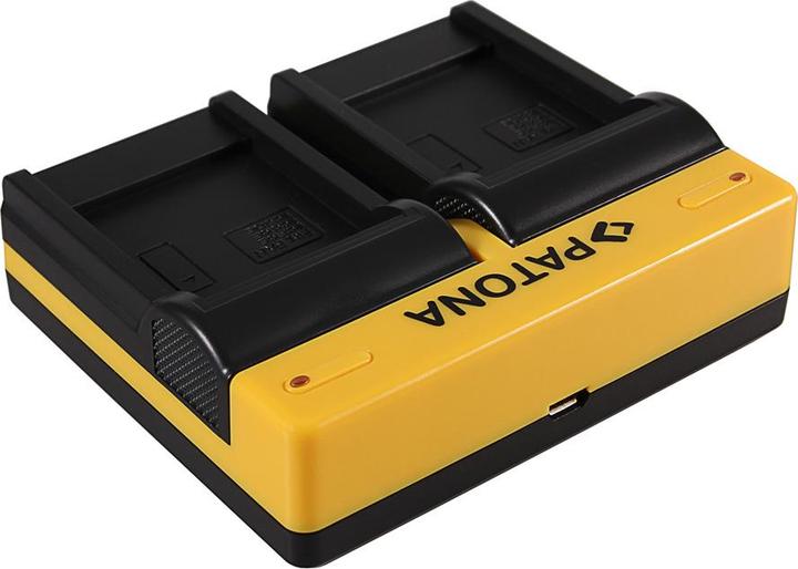 Immagine prodotto Patona Caricabatterie doppio per Panasonic DMW-BCF10E Lumix DMC-FS7 DMCLX5 DMCLX5 DMC-LX5 incl. Micro-USB (Caricabatterie per fotocamere)
