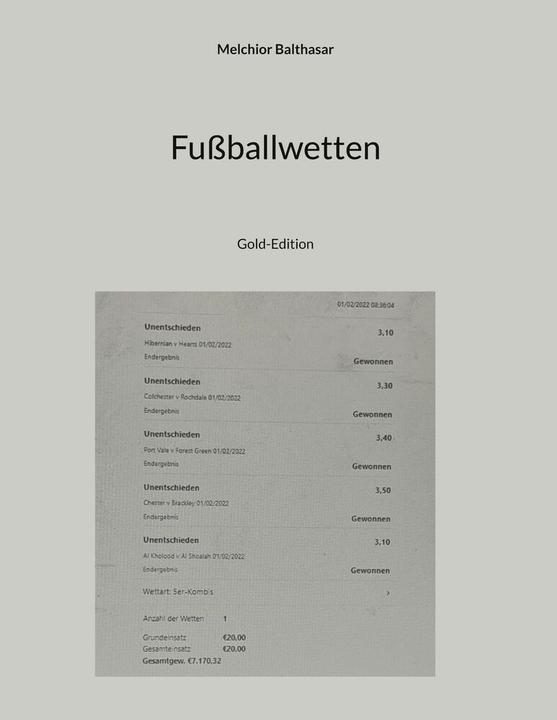 Actual product image Fussballwetten (German, Melchior Balthasar, 2021)