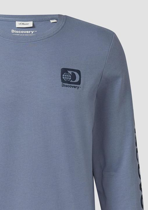 Produktbild s.Oliver T-Shirt Longsleeve aus Baumwolle mit Discovery Channel®-Artwork (S)
