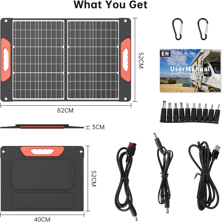 Produktbild Rosaking Faltbares Solarpanel (60 W)