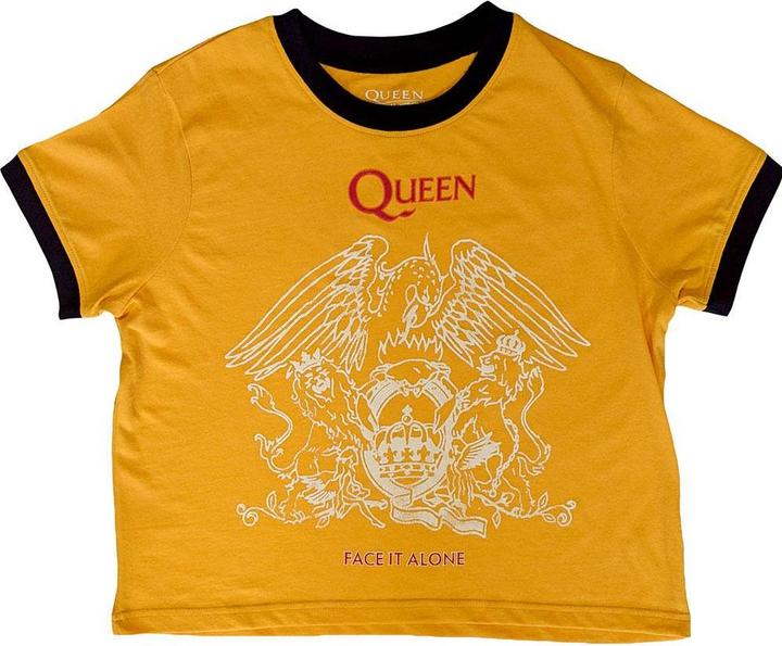 Actual product image Queen Womens/Ladies Face It Alone Crest Crop Top (XL)