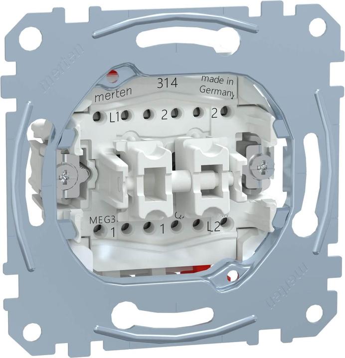 Produktbild Merten Doppeltastereinsatz MEG3159-0000 2 Wechsel 1polig 10A AC250V
