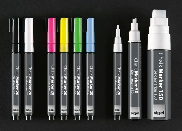 Actual product image Sigel Artverum chalk marker 20 Round (1-2 mm) (Black, 2 mm, 2 x)