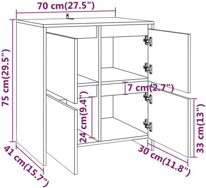 Image du produit vidaXL Sideboard (70 x 41 x 75 cm)