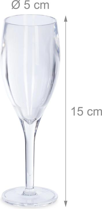 Produktbild Relaxdays 6x Sektgläser (5 cl, 6 Gläser, Sektgläser)