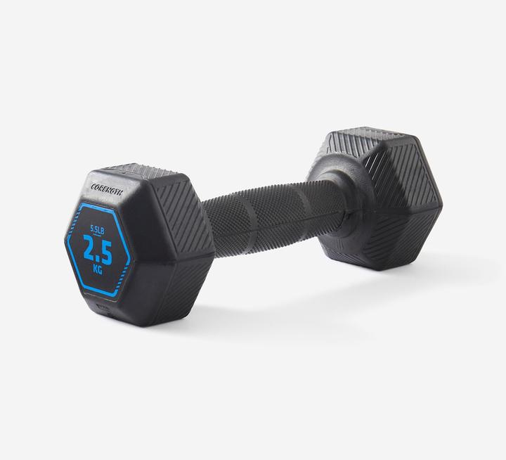 Image du produit Corength Haltère crosstraining musculation - caoutchouc hexagonal (1 x 2,5 kg)