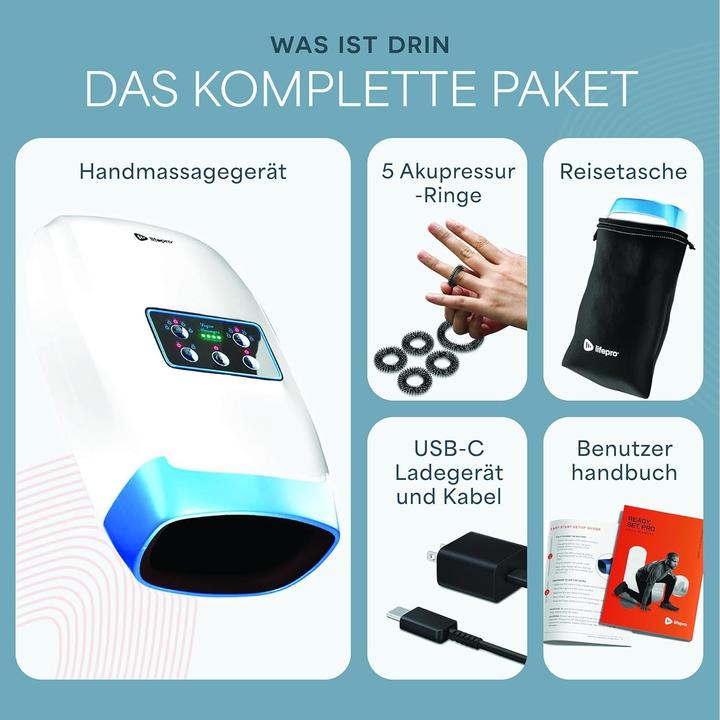 Immagine prodotto Life Pro Massaggiatore Mani con Calore e Compressione