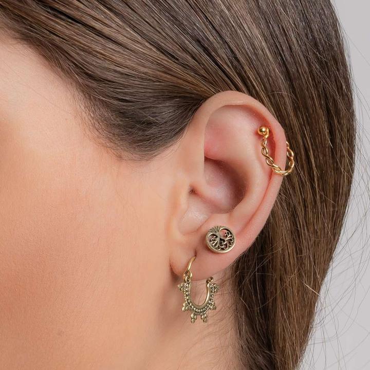 Immagine prodotto Bijouteria Piercing orecchio (Rivestimento in PVD (colore oro), Acciaio chirurgico 316L)