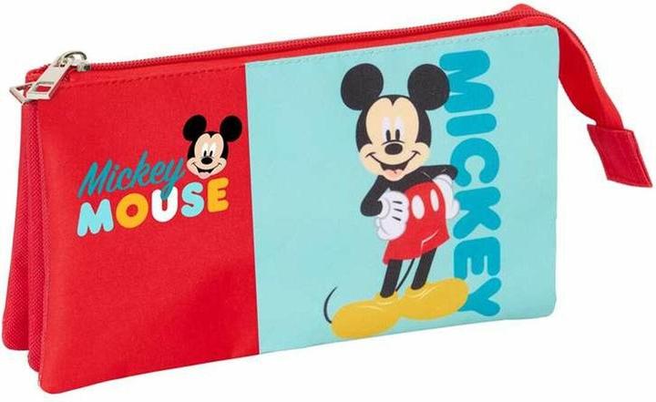 Mickey Mouse Dreifaches Mehrzweck-Etui Blau 22 X 12 X 3 Cm