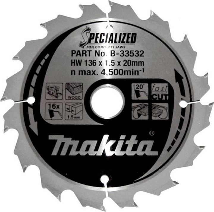 Image du produit Makita Lame de scie circulaire SPÉCIALISÉE 136