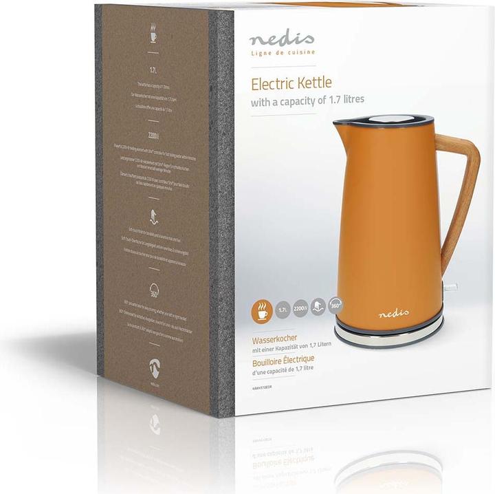 Productafbeelding Nedis Waterkoker | 1,7 l | Soft-Touch | Oranje | 360 graden draaibaar | Verborgen verwarmingselement | St (1.70 l)