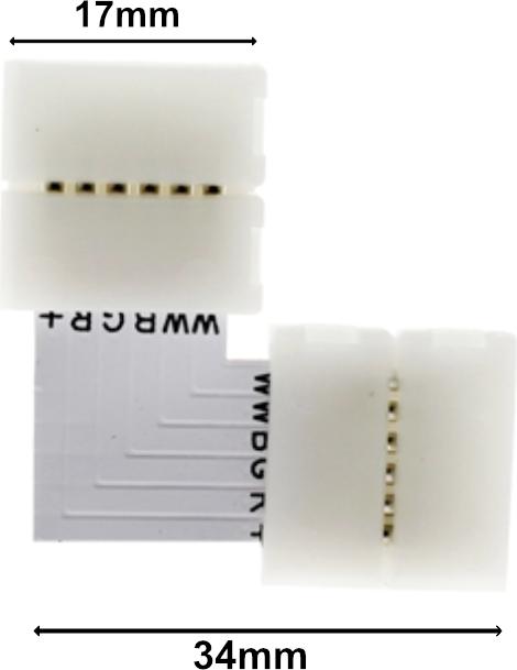 Actual product image Lumina Swiss Corner connector for Multicolour Ultra (RGB+KW/WW) strips