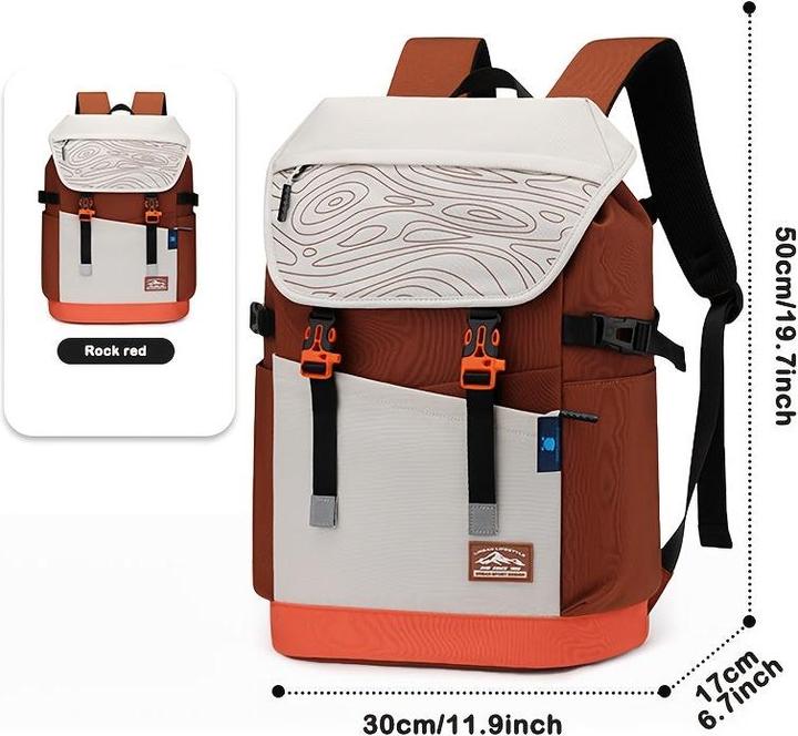 Actual product image Only-Bags.Store Nylon Casual Travel Backpack - leicht, faltbar, mit verstellbaren Trägern, Reissverschluss