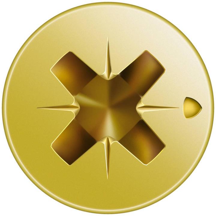 Produktbild Spax Senkkopf Bremsrippen Kreuzschlitz Z1 Vollgewinde Yellox (200 Schrauben pro Stück)