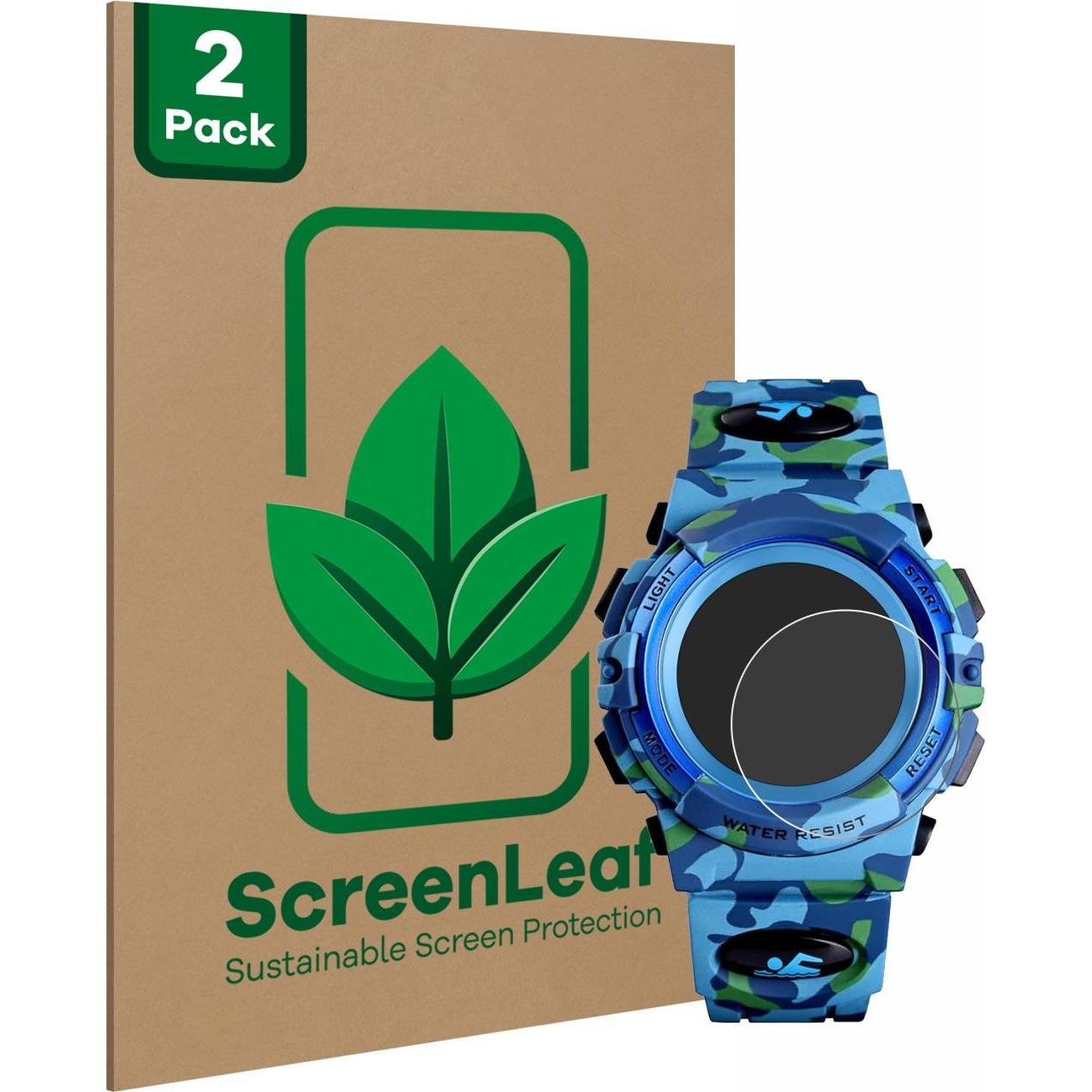 ScreenLeaf Schutzfolie nachhaltiger Displayschutz Displayschutzfolie Folie Klar Transparent, Smartwatch Schutzfolie, Tra...