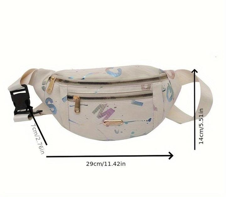 Actual product image Only-Bags.Store Sports belt bag, Oxford fabric belt bag, non-waterproof belt bag with zip fastener