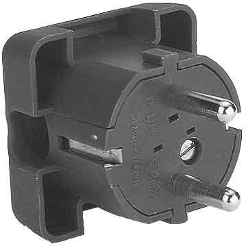 Actual product image Bachmann plug with earthing contact (CEE 7/4)