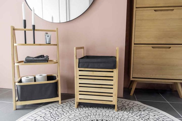 Produktbild Wenko Regal mit Korb Ecori (44 x 80 x 33 cm)