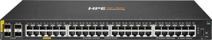 Actual product image Aruba HPE Networking CX 6100 48G Class4 PoE 4SFP+ 740W Switch (48 Ports)